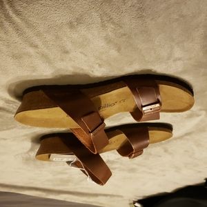 Papillio Brown leather Birkenstock sandal